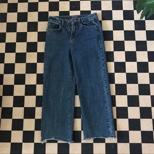 High rise, raw hem Oak + Fort jeans